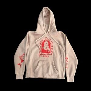 Vardagen Hoodie Pullover VDGN Streetwear Dead Flowers Heavyweight Blush Pink